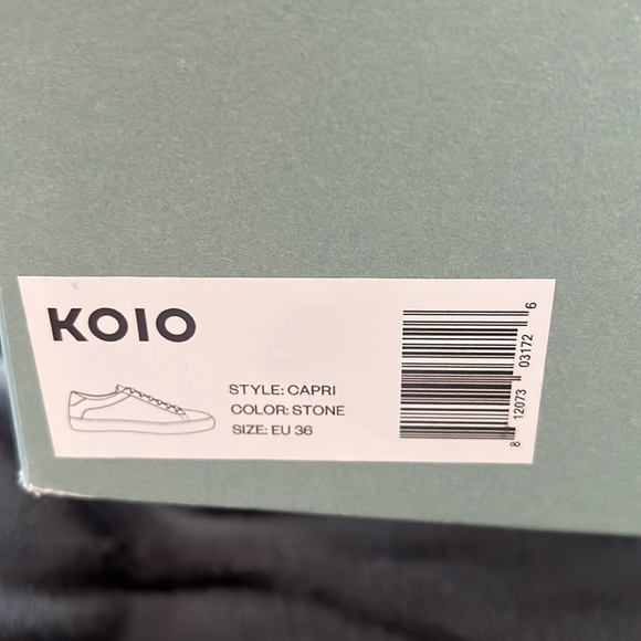 Koio “Capri” stone color, three velcro strap sneakers. - Picture 14 of 14